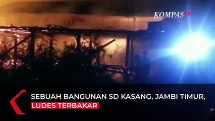 Ludes! Kebakaran Hebat Melahap Bangunan SD di Jambi