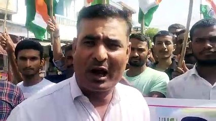 भारत बंद के आह्वान पर परबतसर में निकाली तिरंगा रैली