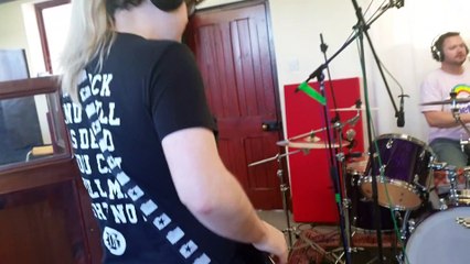 Paranoid Alice recording in the studio