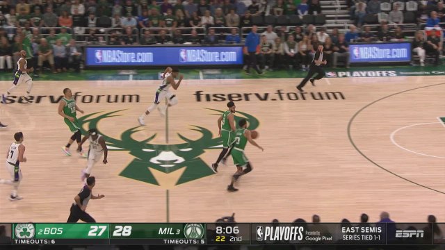 Giannis drops 42 points as Bucks go 2-1 up against Celtics
