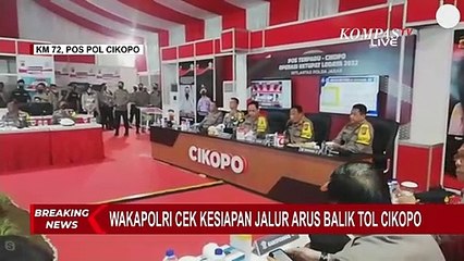 Wakapolri Cek Kesiapan Arus Balik Lebaran 2022 di Tol Cikopo