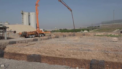 Naldöken Pazaryeri'nin Temel Betonu Döküldü