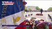Commémorations du 8-Mai: Emmanuel Macron dépose une gerbe de fleurs sur la tombe du Soldat inconnu