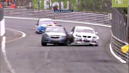 WTCC Pau 2009 Start Drama Engstler Crash Into Safety Car Red Flag