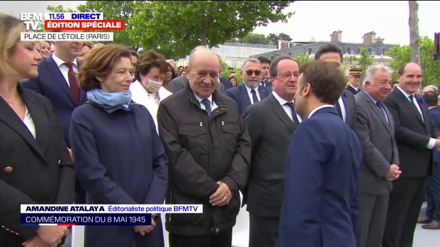 Commémorations du 8-Mai: Emmanuel Macron salue les personnalités conviées