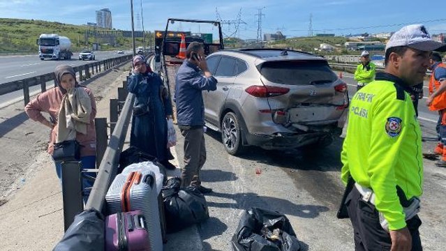 TEM'DE 6 ARAÇLI ZİNCİRLEME KAZA: 9 YARALI