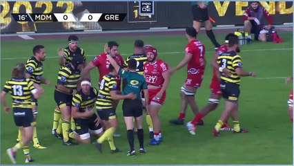 PRO D2 - Résumé Stade Montois-FC Grenoble Rugby: 22-12 - J29 - Saison 2021/2022