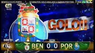 JORGE AMARAL FESTEJA GOLO DO FC PORTO NA LUZ E CHORA NA CM TV