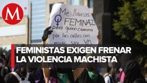 Colectivos feministas hacen marcha pacifica en Ciudad de México