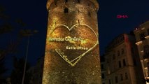 Galata Kulesi annelerin fotoğraflarıyla süslendi
