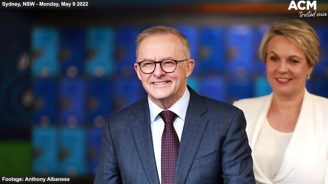 The bell tolls for the Morrison Government : Albanese's press conference interrupted by church bells and school announcement at St Mary's Cathedral School | May 9 2022 | Canberra Times