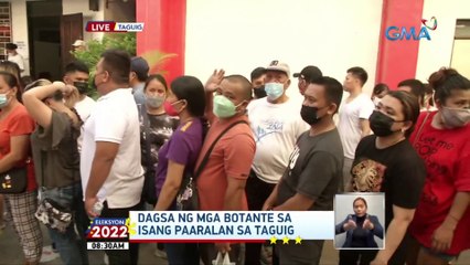 Dagsa ng mga botante sa isang paaralan sa Taguig | Eleksyon 2022