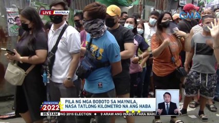 Pila ng mga boboto sa Maynila, nasa 3 kilometro na ang haba | Eleksyon 2022