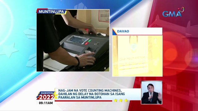Nag-jam na VCM, dahilan ng delay na botohan sa isang paaralan sa Muntinlupa | Eleksyon 2022