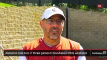 Alabama softball coach Patrick Murphy on Sunday s win over Missouri