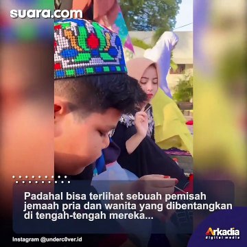 Viral Jemaah Pria Wanita Salat Ied Tampak Bercampur hingga Ada yang Asyik Makan Jajan, Publik Geram: Dikira Tamasya?