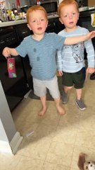 Toddlers Come up with Jingle While Using Hole Punch