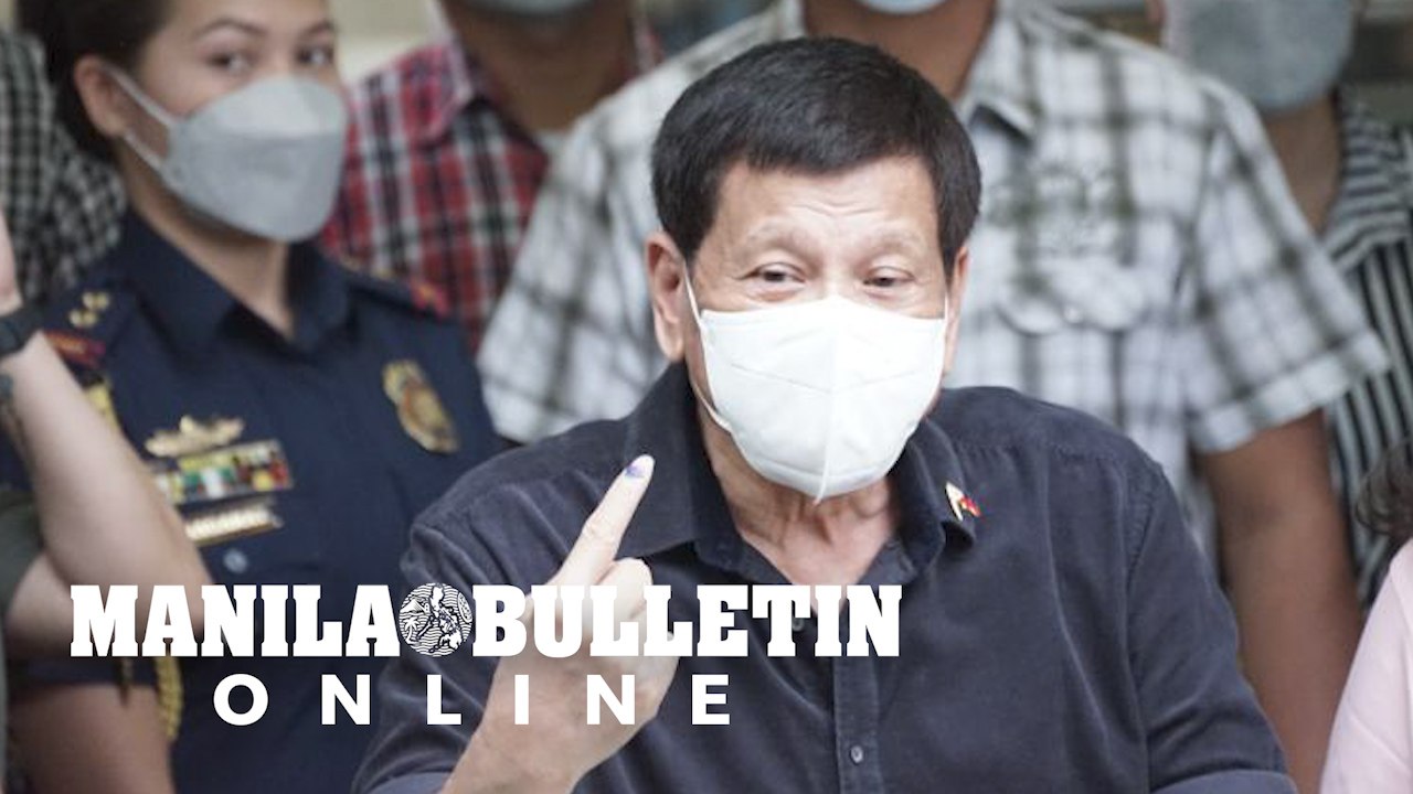 President Rodrigo Duterte casts his vote