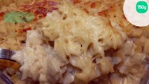 Gratin de crozets aux deux fromages et flétan