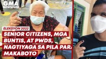 Senior citizens, buntis, at PWD, nag-tiyaga sa pila para makaboto | GMA News Feed