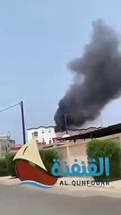 حريق في مبنى صحة القنفذة والدفاع المدني يباشر