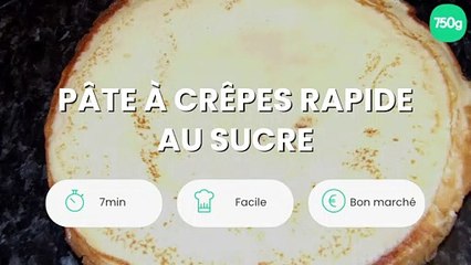 Pâte à crêpes rapide au sucre