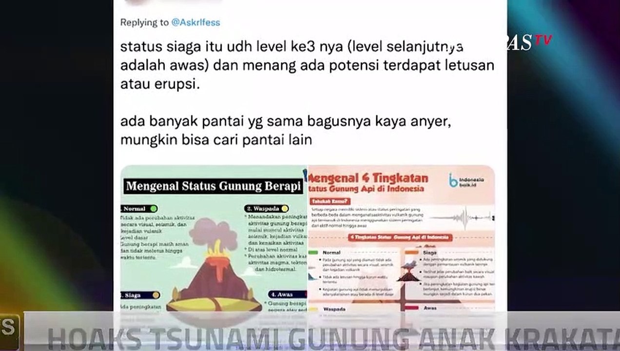 Hoaks Tsunami Dari Aktivitas Gunung Anak Krakatau - NEWS OR HOAX