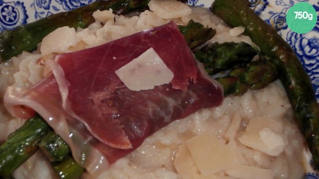 Risotto aux asperges et jambon Serrano