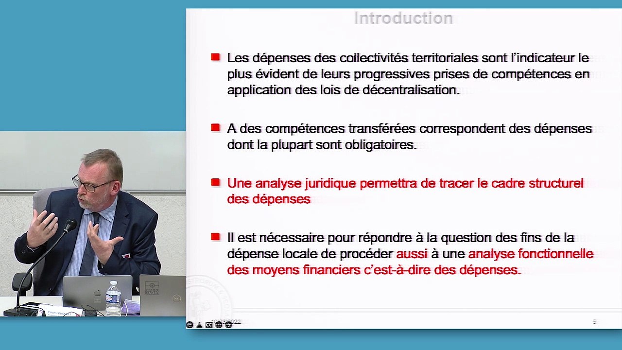 "Des moyens financiers pour quelles fins", Vincent Dussart, Professeur de droit public, Université Toulouse 1 Capitole_@IDETCOM_40ans_décentralisation_11_V_Dussart