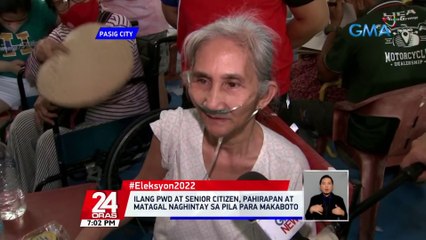 Ilang PWD at senior citizen, pahirapan at matagal naghintay sa pila para makaboto | 24 Oras