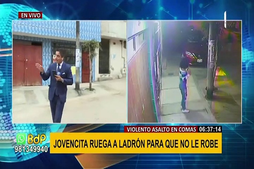 ¡De terror! Delincuente encañona a menores para robarles sus pertenencias en Comas