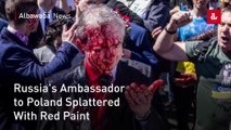 Russia's Ambassador to Poland Splattered With Red Paint