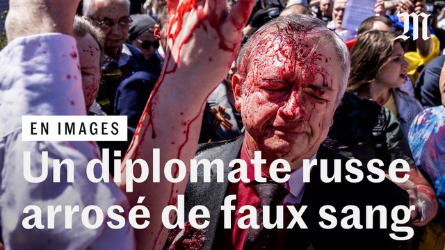 L'ambassadeur de Russie en Pologne aspergé de faux sang lors d'une cérémonie du 9-Mai