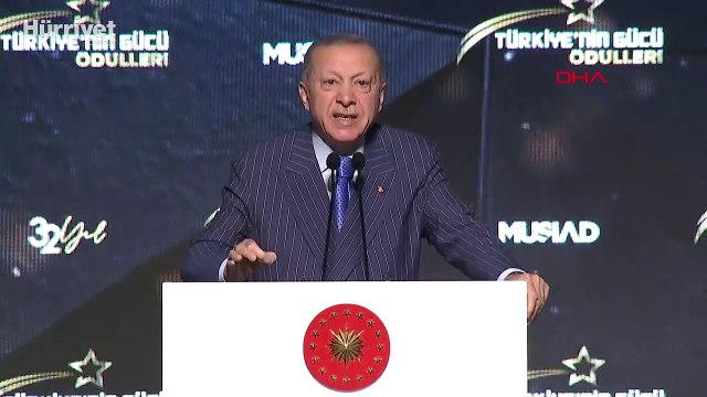 Cumhurbaşkanı Erdoğan, Geleneksel MÜSİAD Türkiye'nin Gücü Ödülleri Töreni'ne katıldı
