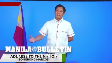 Presidential candidate Bongbong Marcos gives a statement