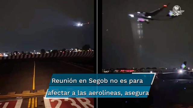 Tras incidente en AICM, AMLO anuncia reunión en Segob para ordenar espacio aéreo