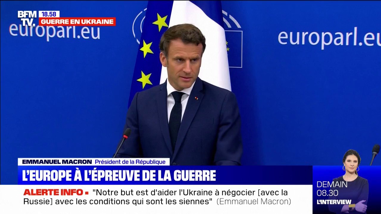 Négociations pour la paix en Ukraine: "Cela ne se fera ni dans la négation, ni dans l'exclusion de l'un ou autre", affirme Emmanuel Macron