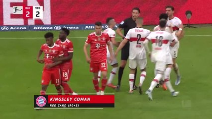 Coman sees red as Bayern allow Stuttgart survival lifeline