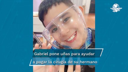 "Poner uñas no me hace menos niño": Gabriel de 9 años denuncia críticas machistas por su trabajo