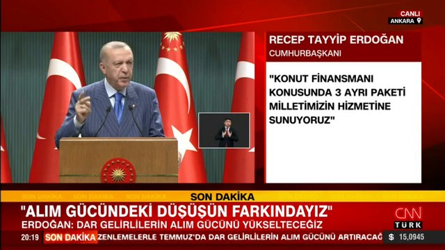 Erdoğan konutta müjdeli haberi vererek alınan kararları duyurdu: Alım gücünü yükselteceğiz