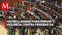 CNDH pide a legisladores no normalizar violencia contra periodistas