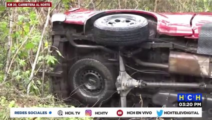 Debido a la humedad, pickup se sale de la CA-5, a la altura de Bosques de Zambrano