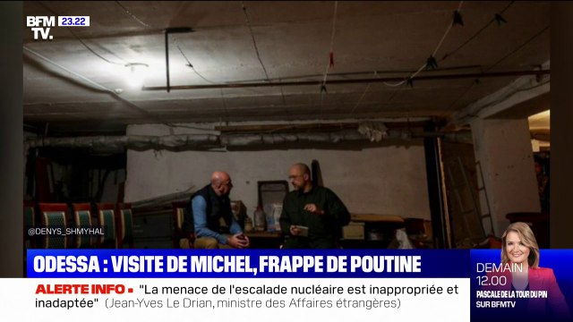 Ukraine: en visite à Odessa, le président du Conseil européen a dû s'abriter dans un bunker