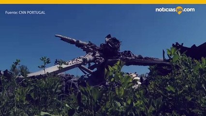 Destrucción en las calles de Malaya Rohan, un pueblo en la región de Kharkiv