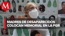 En CdMx, madres colocaron memorial por sus hijos desaparecidos en FGR