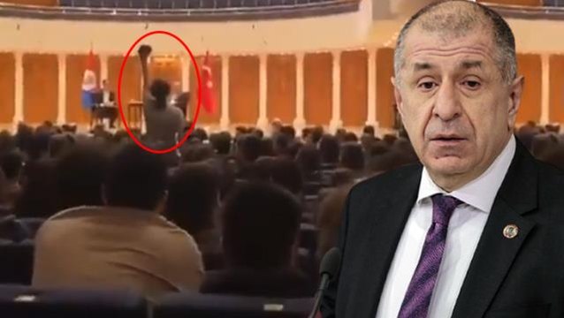 Ümit Özdağ, söyleşi için gittiği üniversitede Faşizme karşı omuz omuza sloganlarıyla protesto edildi