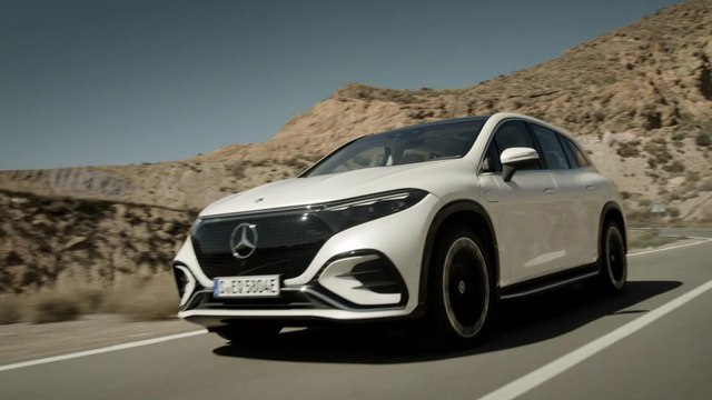 The Mercedes EQS SUV AMG Line Driving Video