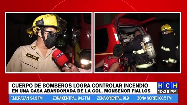Cuerpo de Bomberos logra controlar incendio de casa abandonada en col. Monseñor Fiallos