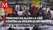 Protestan en el Ángel de la Independencia contra asesinatos de periodistas en México