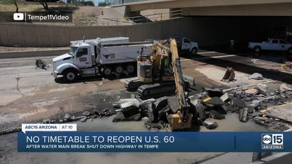 No timetable on reopening of US 60 after water main break